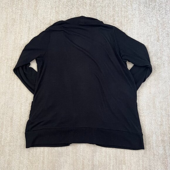 Bobeau Open Front Black Knit Cardigan 2X - Picture 4 of 10